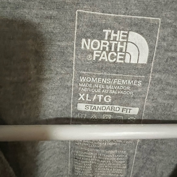 THE NORTH FACE Classic Casual Logo Standard Fit T Shirt Grey Women's Size XL GUC - Picture 3 of 4